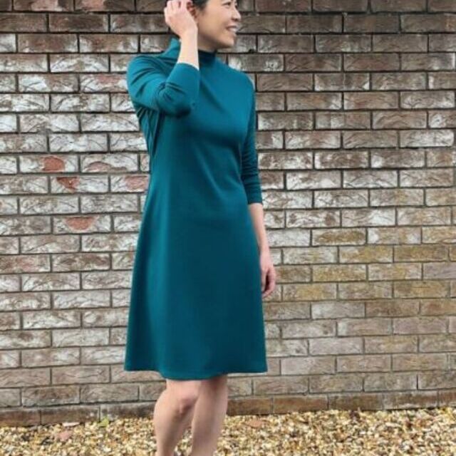 Ponte Rome- teal knitted dress by ming makes