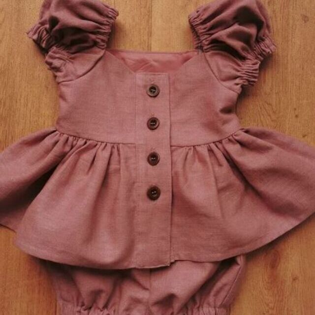 Top & bottoms - using lavender linen fabric by Hannah & Willow