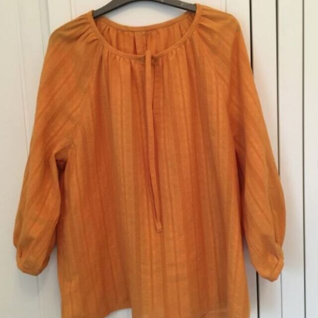 Top - using orange cotton fabric - by  janie.a.p - Instagram