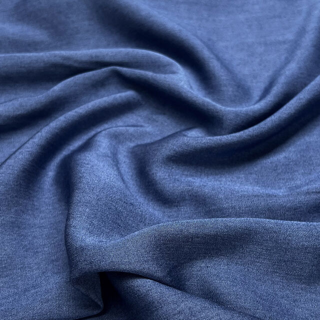 Viscose Chambray - Mid Blue