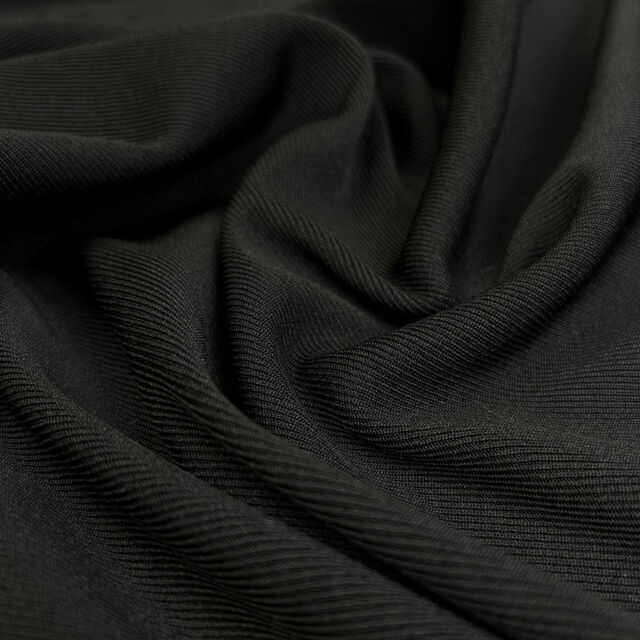 InWool Jersey Rib - Black
