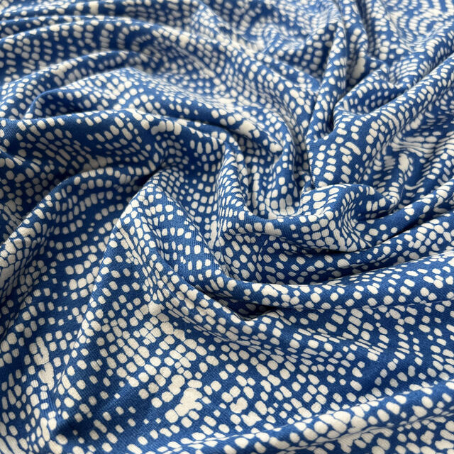 Viscose Jersey - Wavy Blue