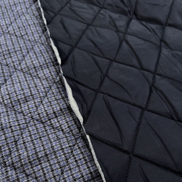 Quilted Wool - Blue Check
