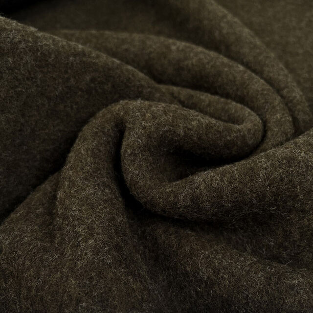 100% Wool Fleece - Military Green