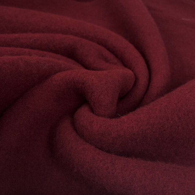 100% Wool Fleece - Wine Red