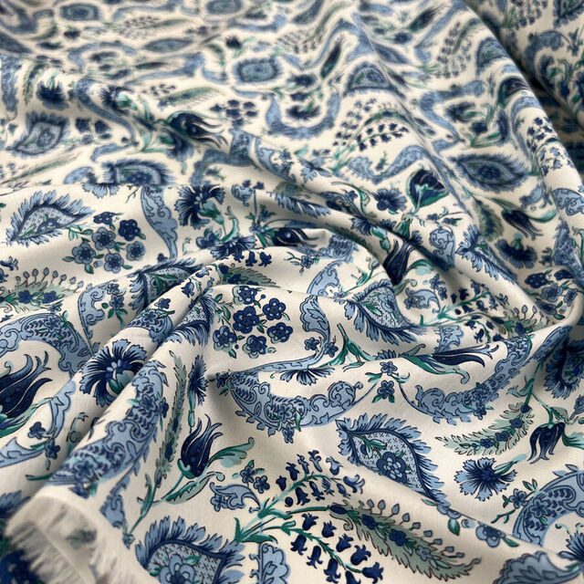 Pima Cotton Lawn - Raj - Blue