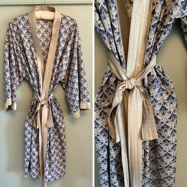 Customer Make by Bryony - Pima Cotton Lawn - Floral Chandelier Fabric Robe - April 2024