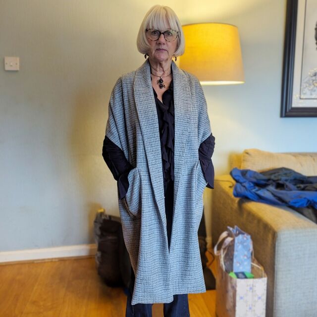 Customer Make by Carolyne - Luna Wool Fabric - Merchant & Mills Tailored Shawl - January 2024