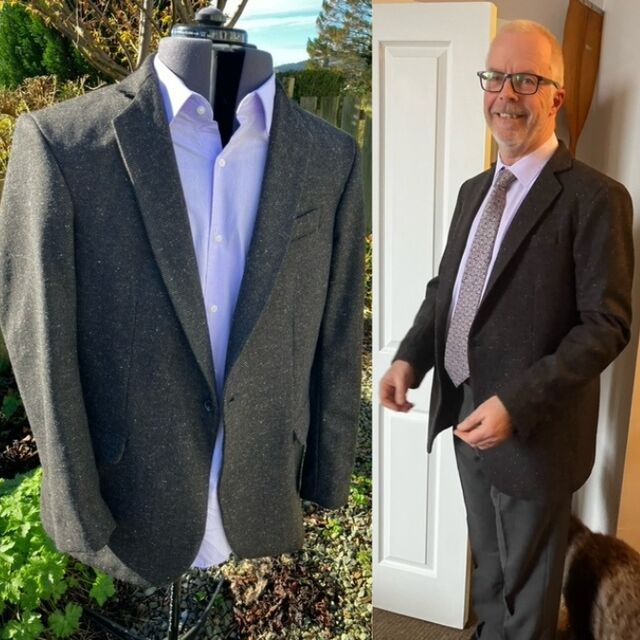 Customer Make by Gill -  Italian Tweed Fabric - Bootstrap Fashion Jacket Pattern - May 2024
