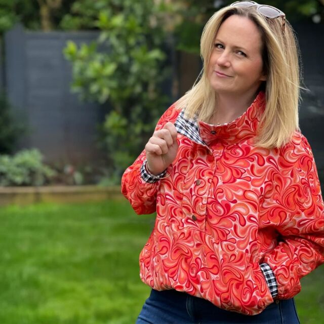 Customer Make by Kate - Retro Paisley Needlecord Fabric - Friday Pattern Company - Pogonip Pullover Jacket - March 2024