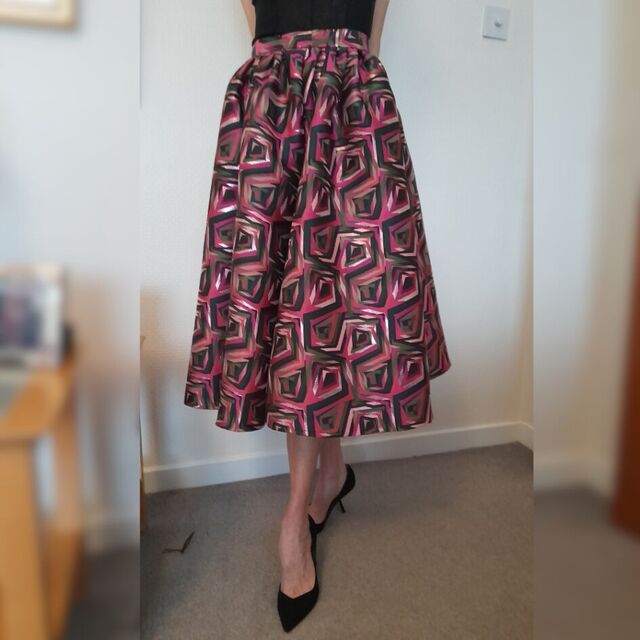 Skirt by Fiona - Fabric - Montrose Brocade - Pattern - Vintage McCalls 4885 - October 24