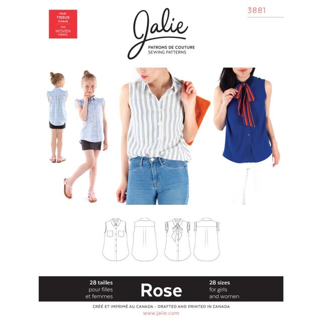 Jalie - Rose Sleeveless Button-Down Shirt Pattern