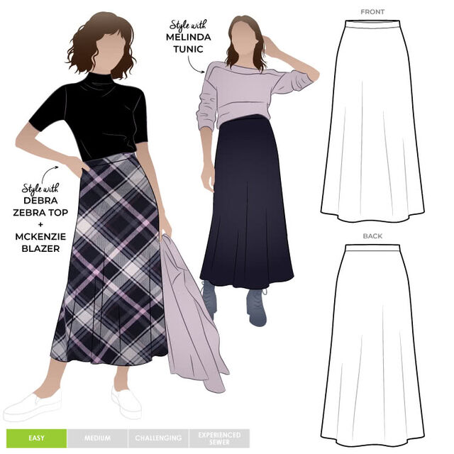 Style Arc - Northcote Knit Skirt Pattern (UK 4-16)