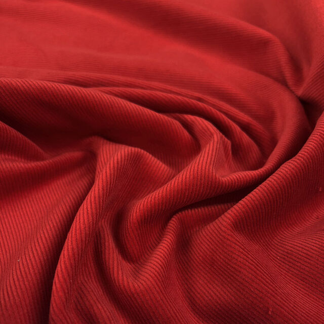 16 Wale Washed Corduroy - Red