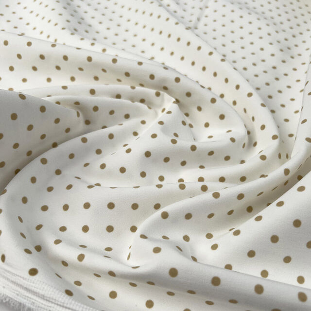 Cotton Stretch - Stone Polka