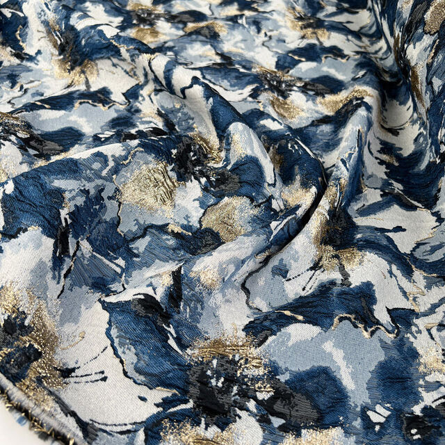 Bridget Brocade - Blue Gold
