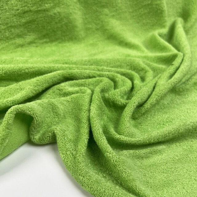 Poly Cotton Towelling - Lime Zest