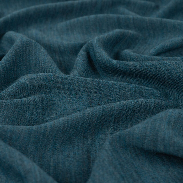 100% Merino Wool Jersey - Petrol