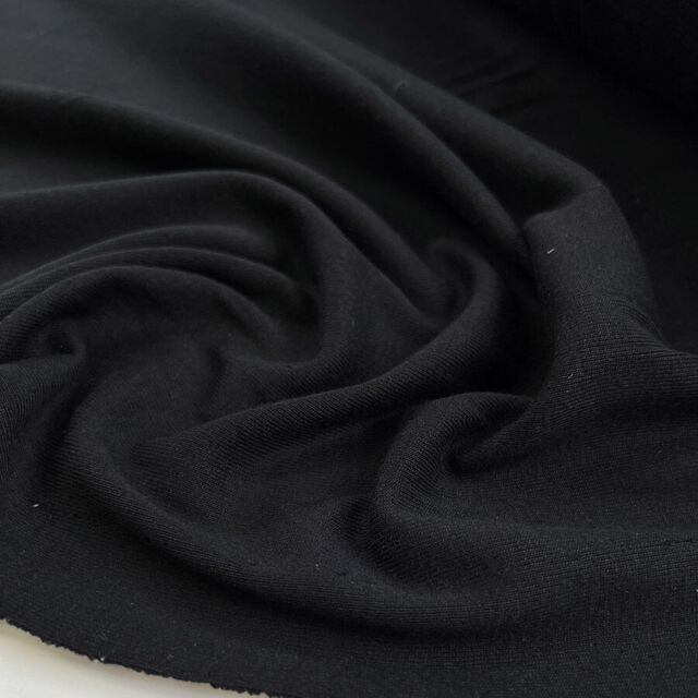 Soft Rib Cotton Jersey - Black