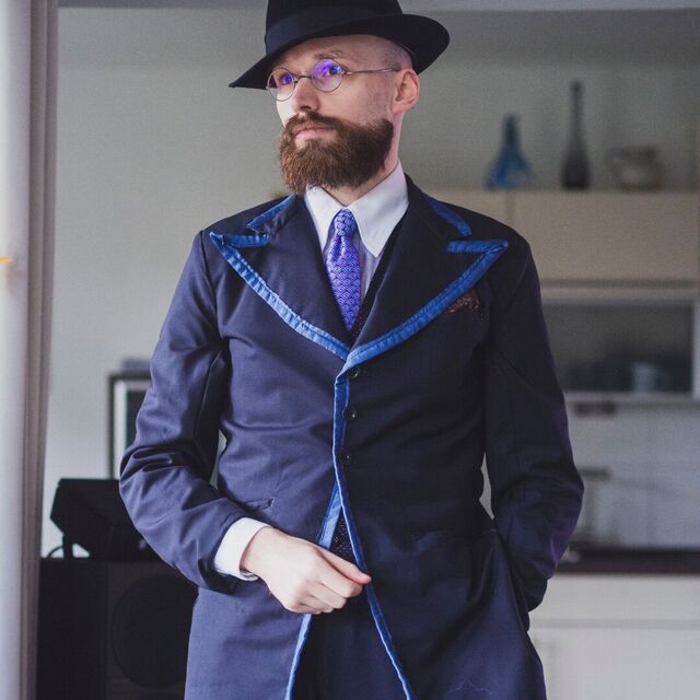 Suit Jacket by Eike - Italian Worsted Wool - Dark Navy - January 25