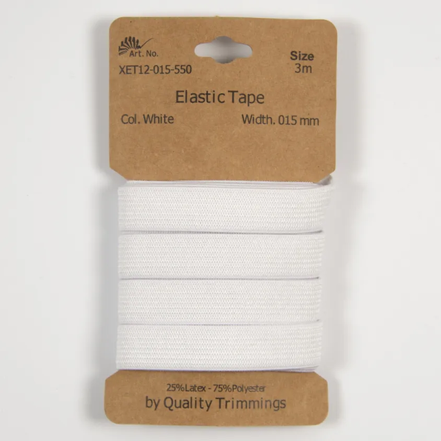 Elastic Tape - White (15mm x 3m)