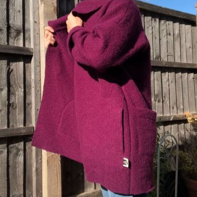Coat-Boilded wool fabric