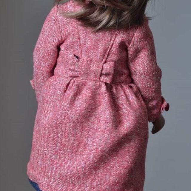 Doll's coat-using pink wool fabric