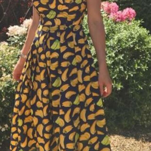 Dress-Using cotton- banana fabric
