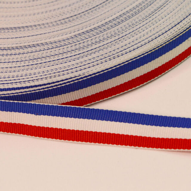 Red, White & Royal Blue Stripe Craft Tape (15mm)