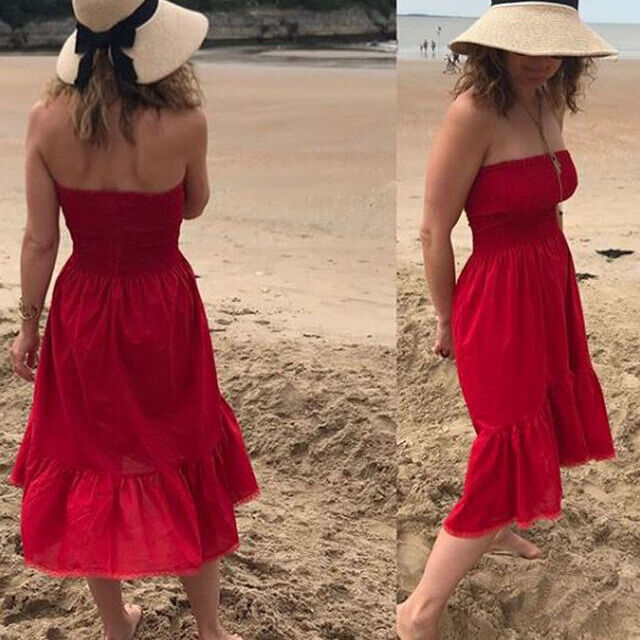 Dress - Using Red Cotton Fabric
