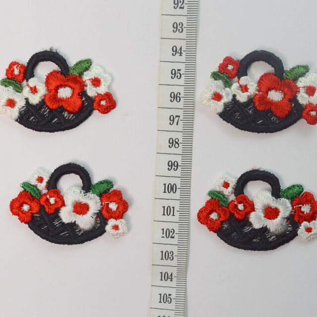 Embroidered Patch - Flower Basket