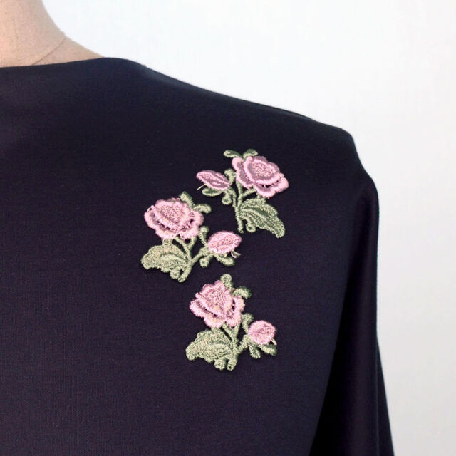 Embroidered Patch - Small Purple Flower