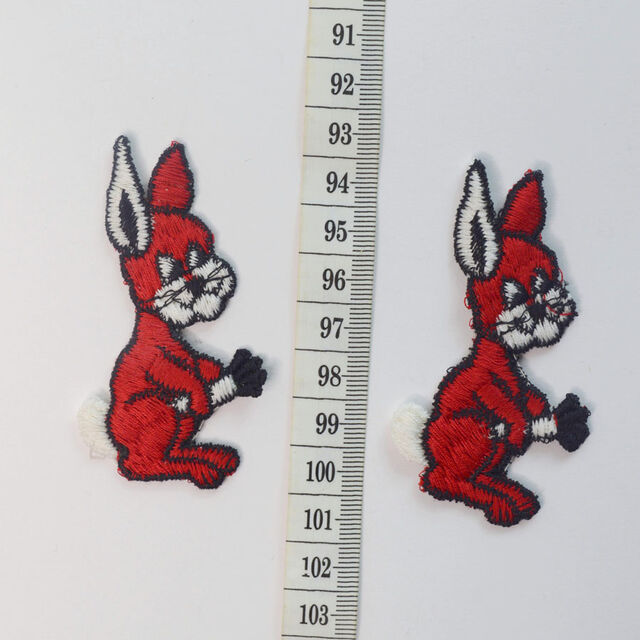Embroidered Patch - Red Rabbit