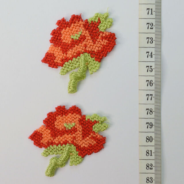 Embroidered Patch - Rose Flower