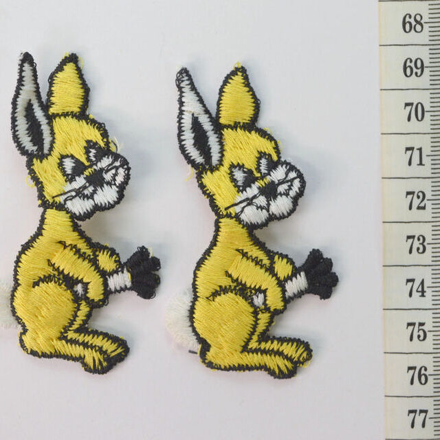 Embroidered Patch - Yellow Rabbit