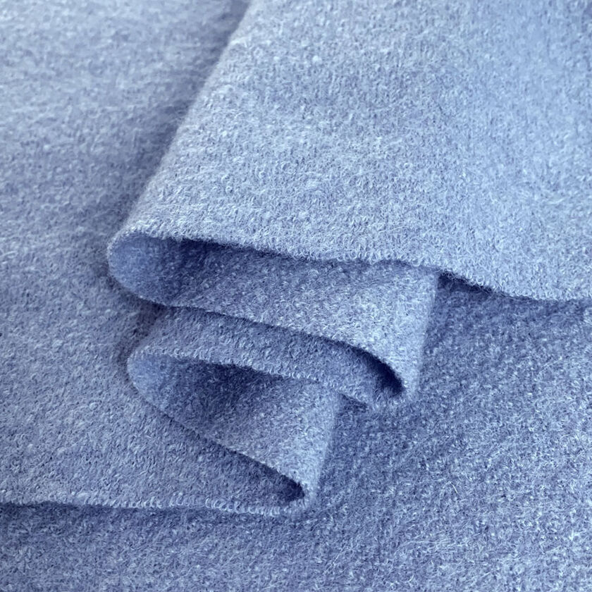 Boiled Wool Material Pale Blue .