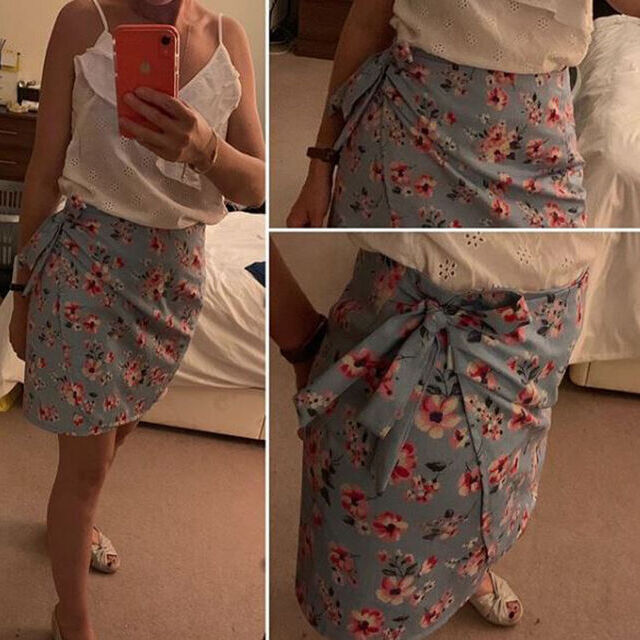 Wrap Skirt- Using Denim Chambray Fabric