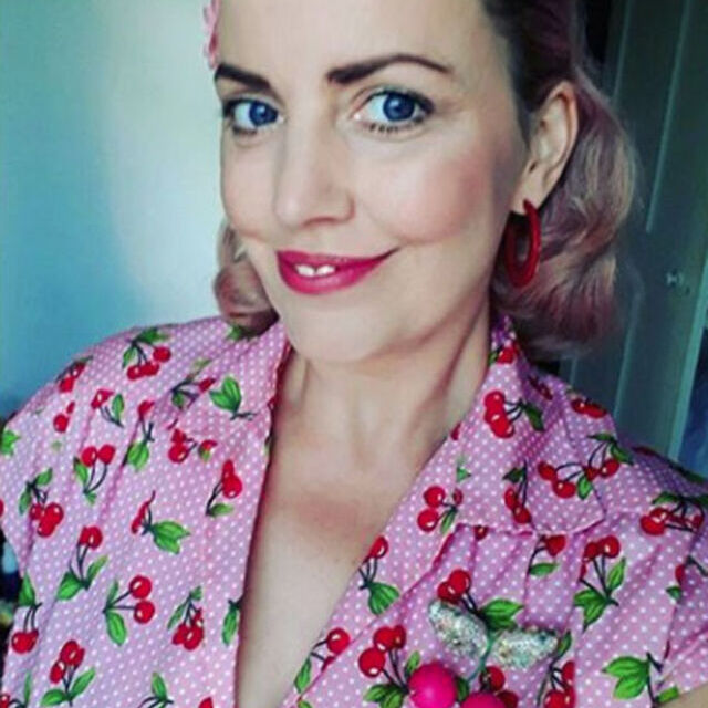 Dress- Using Cherry Print Cotton Poplin Fabric