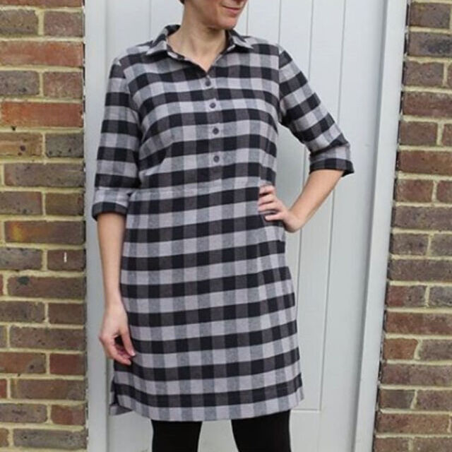 Shirt Dress- Using Brushes Cotton Fabric