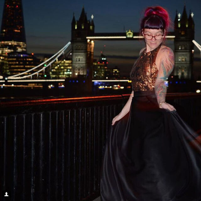 Skirt -Using Luxury Black Satin Fabric