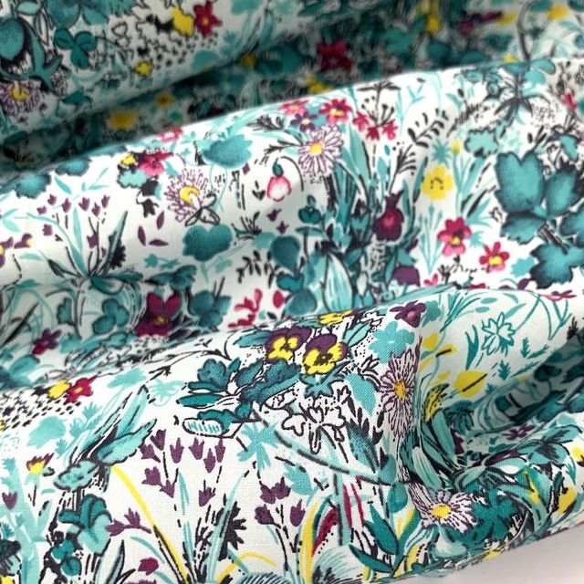 Pima Cotton Lawn - The Garden Of Shakespeare - Teal