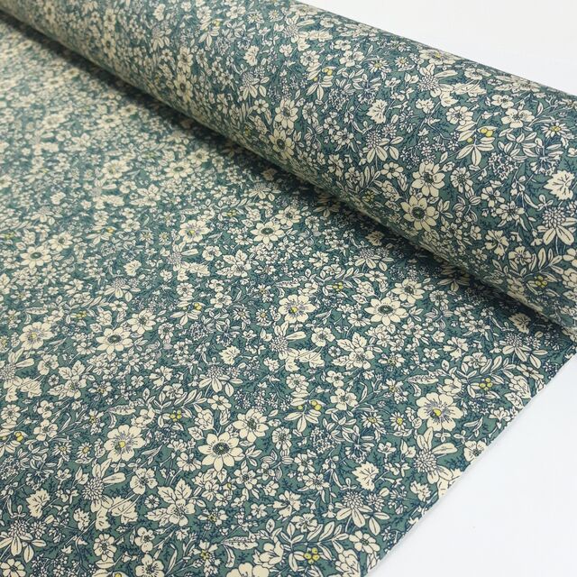 Poplin Print - Caroline - Teal