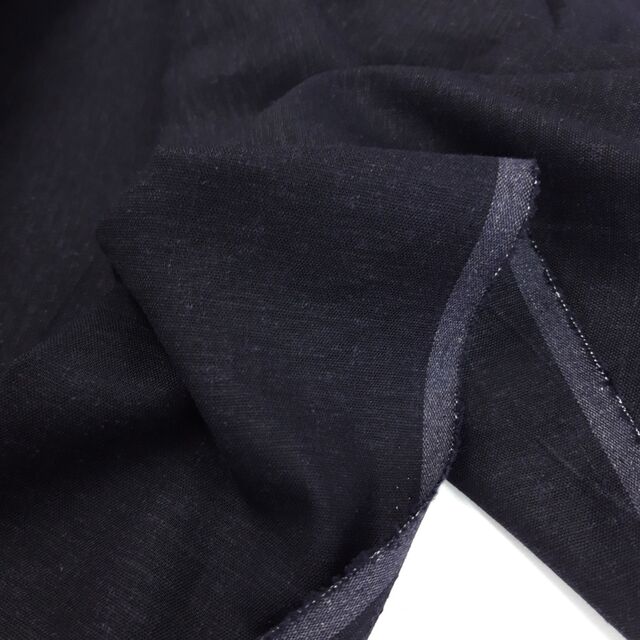 Linen Mix - Deepest Darkest Navy