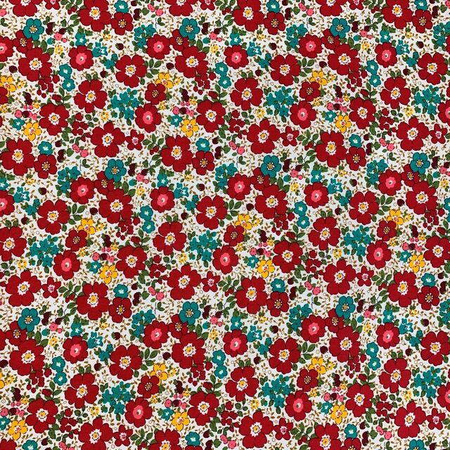 Poplin Print - Aston - Red