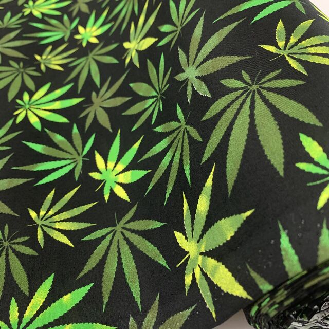 Poplin Print - Hemp - Black