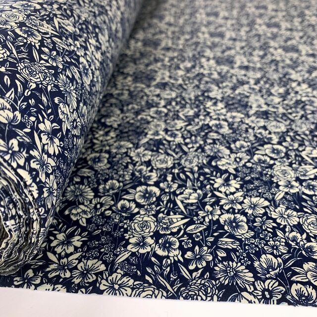 Poplin Print - Her Best Friend - Dark Navy