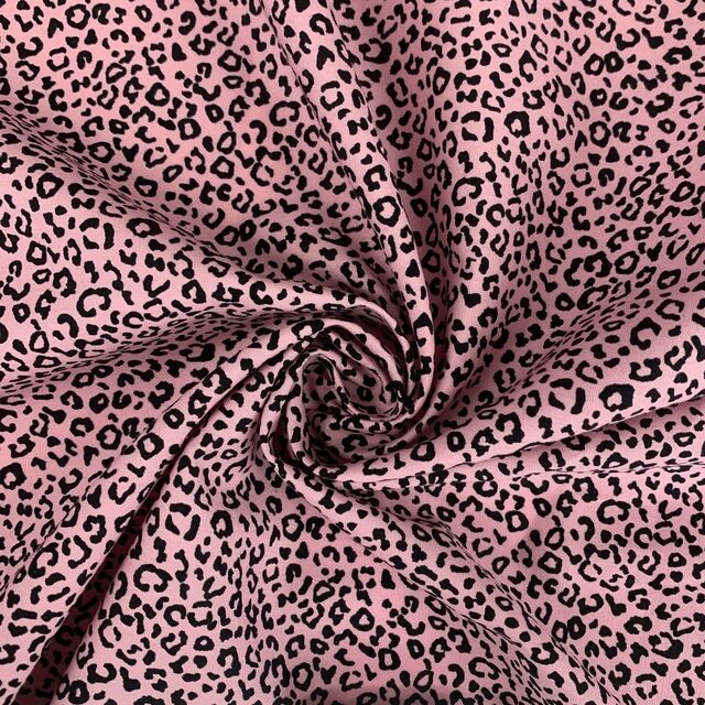 Poplin Print - Tiny Cheetah - Pink