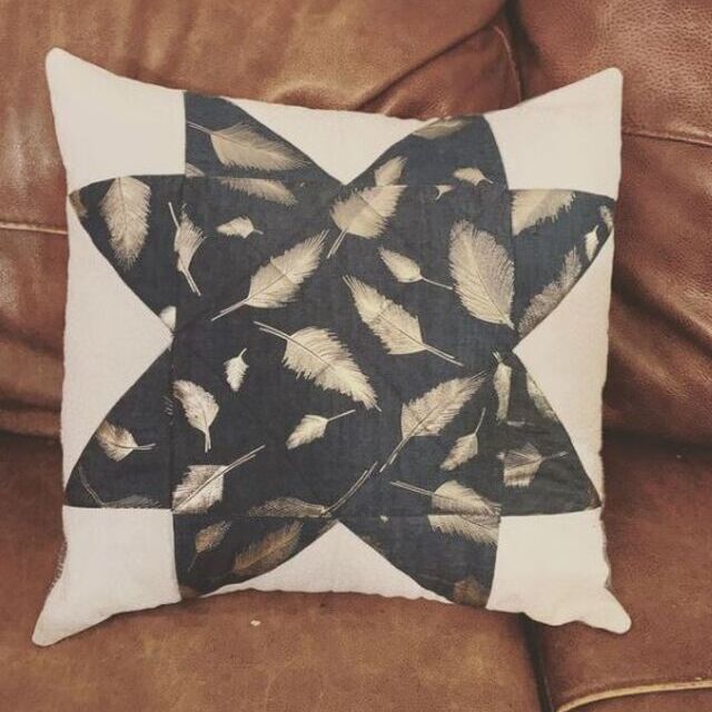 Cushion- Usiny canvas & denim fabric