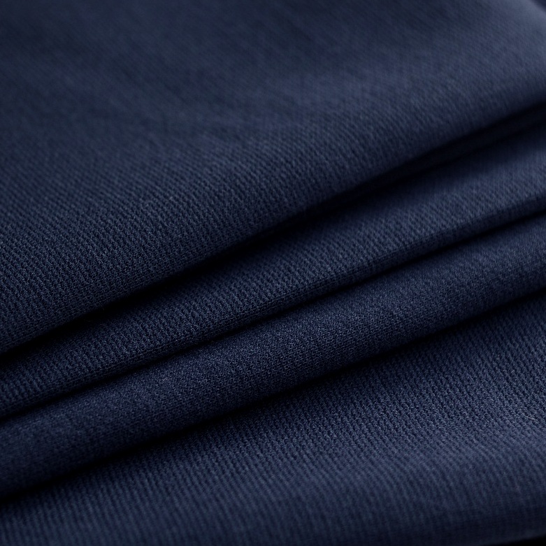 Navy Polyester Ponte Roma Double Jersey Fabric