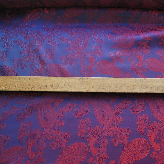 Paisley Changeant Lining - Red/Purple